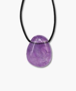 Anhänger Trommelstein gebohrt Amethyst