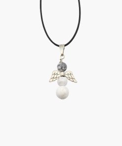 Glücksengel aus Howlith weiß