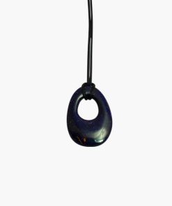 „Gogo“ Anhänger aus Goldfluss blau