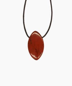 Navette Anhänger aus Jaspis rot