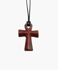 Ankh Lebenskreuz Anhänger aus Brekzienjaspis