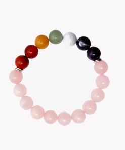 Chakren Armband Rosenquarz in Geschenkbox Chakra