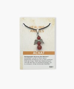 Healing Angels Achat Glücksengel Anhänger auf kleiner Karte