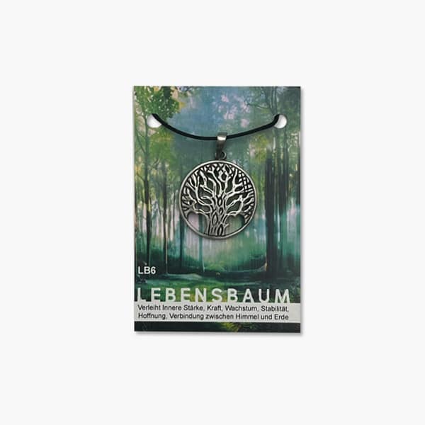 Lebensbaum Anhänger auf kleiner Karte (Motiv 6)