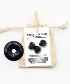 Donut Goldfluss blau ca. 30mm