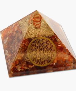 Orgonit Pyramide Blume des Lebens Carneol