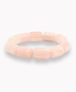 Armband Zylinder Rosenquarz für Erwachsene
