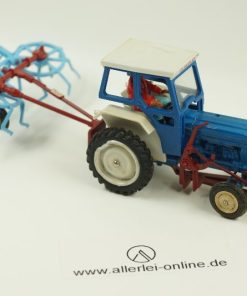 Britains Ford 5000 Traktor mit Frontheber / Geräteträger und Lely Heuwender 9541