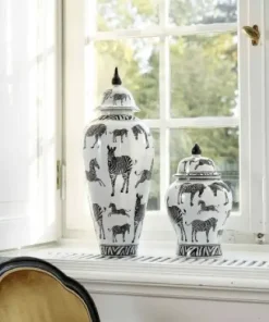 Deckelvase ZEBRA Werner Voß H 34 | 60 cm