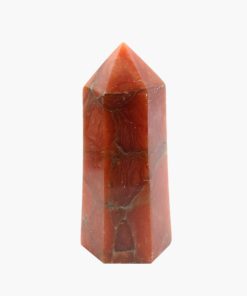 Spitze (Obelisk) aus Calzit rot Einzelstück