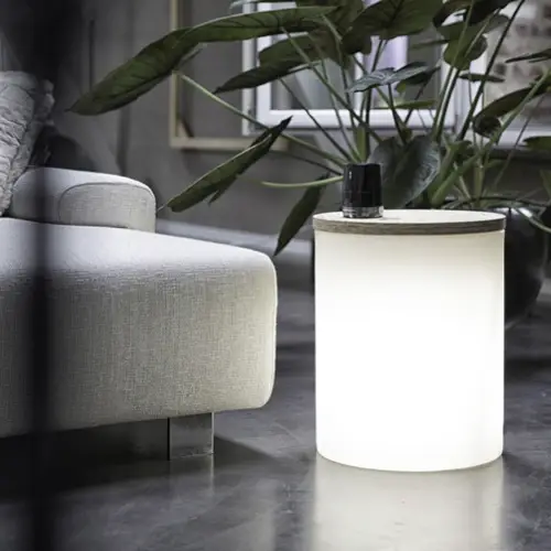 LED Tisch Leuchttisch SHINING DRUM Höhe 48 cm solar – Bild 4