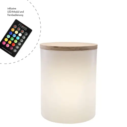 LED Tisch Leuchttisch SHINING DRUM Höhe 48 cm solar – Bild 5