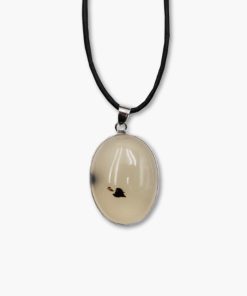 Achat beige Anhänger gefasst