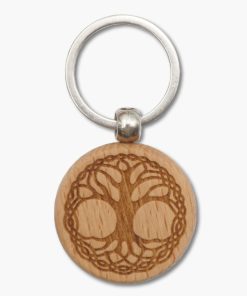 Schlüsselanhänger aus Massivbuche „Lebensbaum“