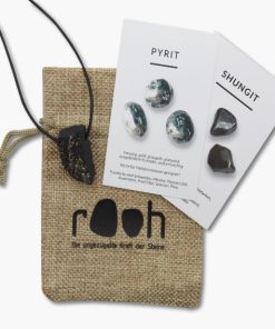 „Rooh” Anhänger Pyrit auf Shungit