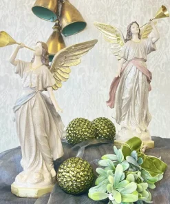 Weihnachtsdeko Engel mit Trompeten 2er Set Werner Voß Höhe 41 cm