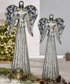 Weihnachtsfigur Engel MURIEL Metall Casablanca H 82 | 60 cm