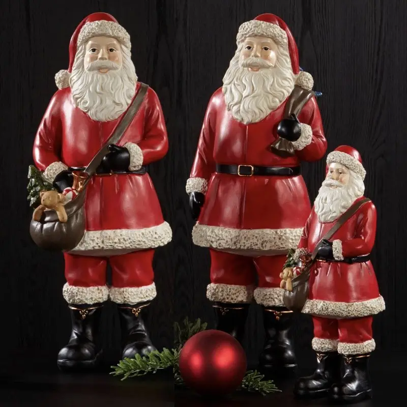 Weihnachtsmann-Figur Deko Santa Prescott rot Höhe 45 cm